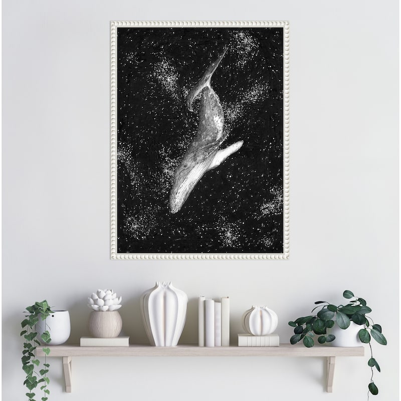 Magic Ocean Whale Large by Ec Mazur Framed Canvas Wall Art