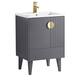 Option Rock Gray - Satin Brass Handles