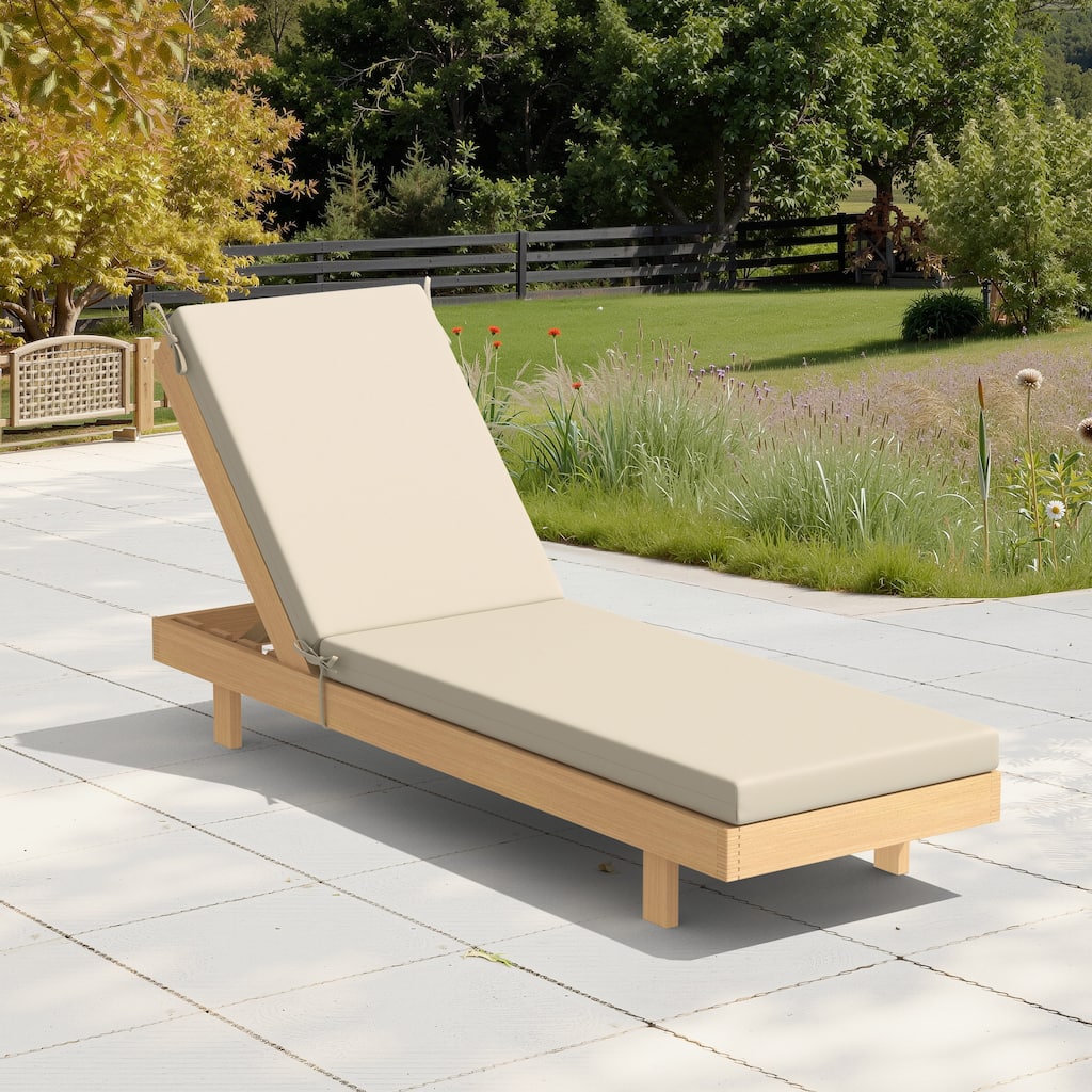 Outdoor Patio Chaise Lounge Cushion with Sunbrella