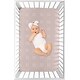 preview thumbnail 3 of 4, Fitted Mini Portable Crib Sheet Mauve White Boho Mudcloth Portable Crib Pack Play Pink Rose Bohemian Woodland Southwest Hatch