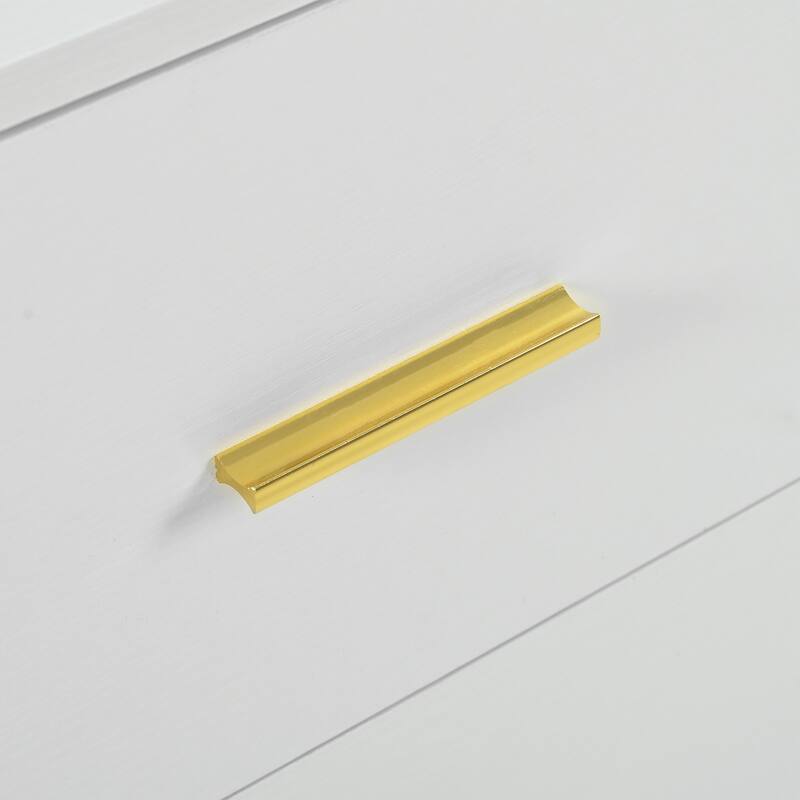 Modern 9-Drawer Dresser Wide Bedroom Chest Engineered Wood Storage Cabinet with Golden Handles and Ample Space