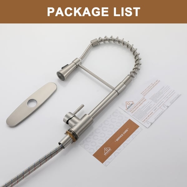 dimension image slide 0 of 2, Kitchen Sink Faucet Single-Handle Kitchen Faucet with Pull-Out Sprayer