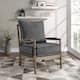 Option Charcoal Fabric / Rustic Brown Finish