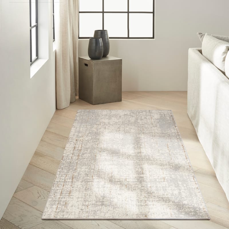 Calvin Klein CK950 Rush Indoor only Grey Abstract Area Rug