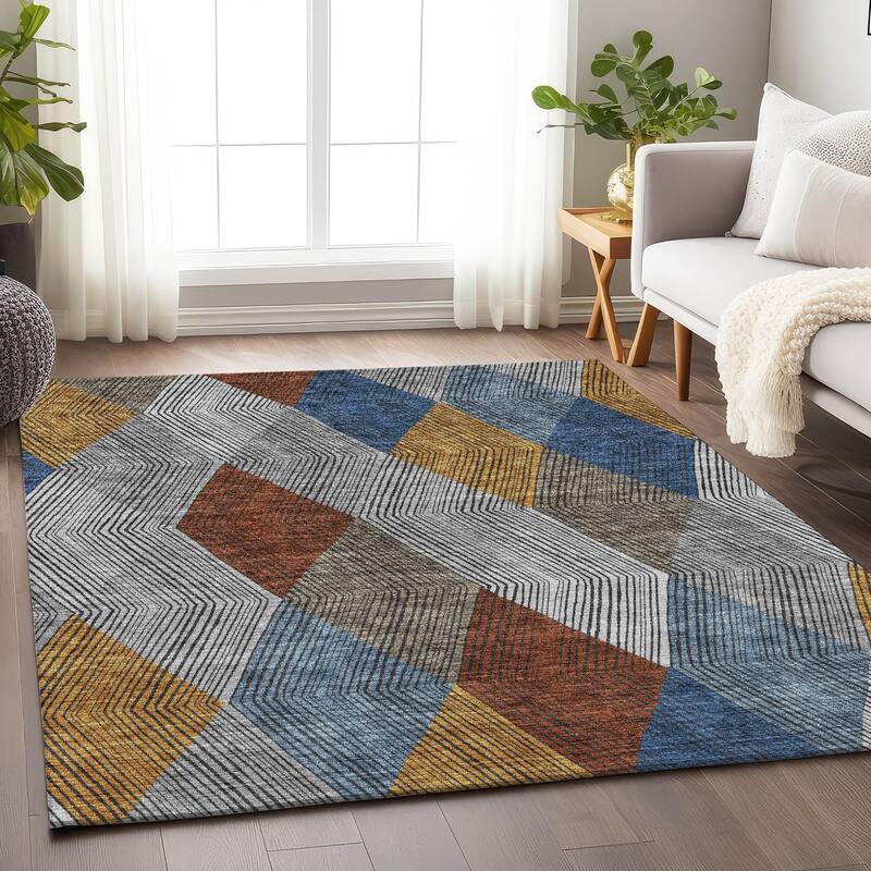 Premium Washable Super Soft Modern Fusion Mayfield Rug - Gray - 2'6" x 3'10"