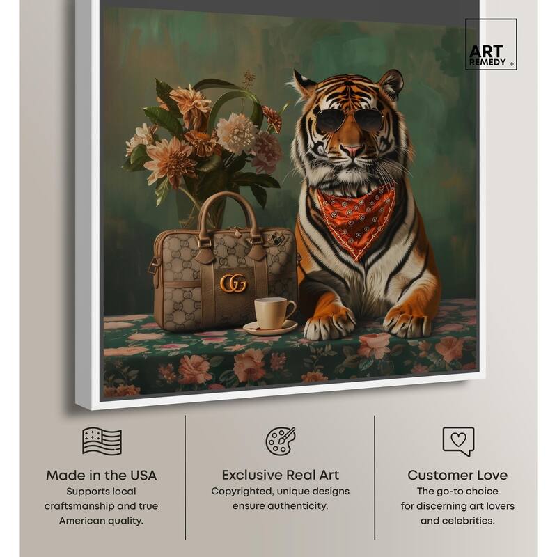 Fanciful Tiger Canvas by Art Remedy