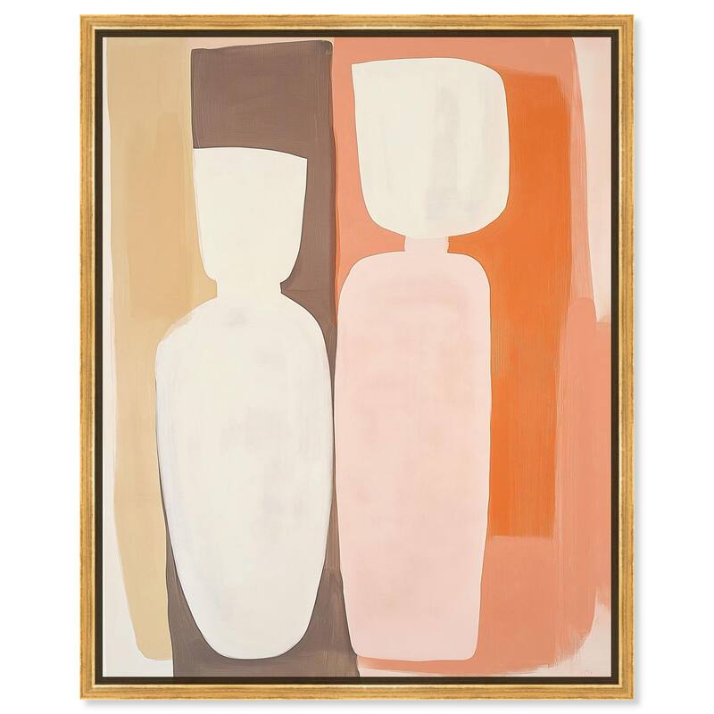 Pink Meets Clay I Canvas by Art Remedy - 24" x 30" - Gold
