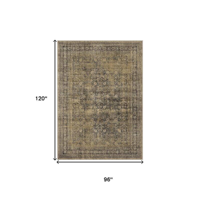 HomeRoots Medallion Traditional Rectangle Area Rug