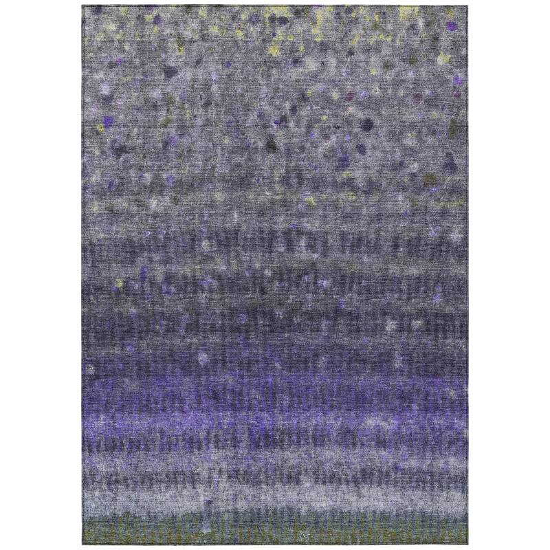 Machine Washable Indoor/ Outdoor Abstract Ombre Chantille Rug