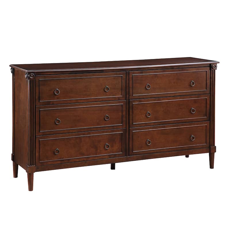 Joneigh Traditional 60-inch Wide 6-Drawer Double Dresser by Furniture of America