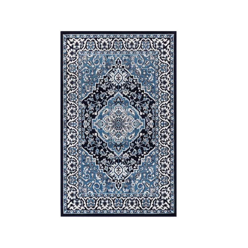 Superior Glendale Floral Medallion Indoor Area Rug