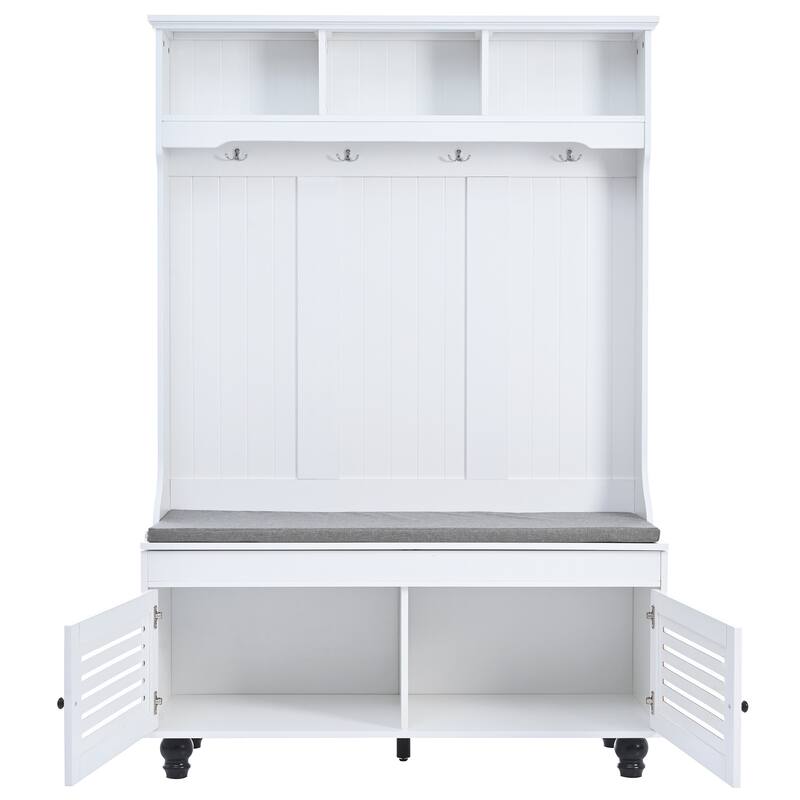 47.2'' Wide Hall Tree with Storage Bench - 47.2" D x 17.8" W x 69.1" H