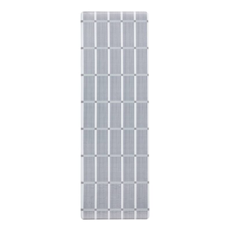 TOWN & COUNTRY BASICS Windowpane Plaid Anti Fatigue Kitchen Mat Non-Slip Backing