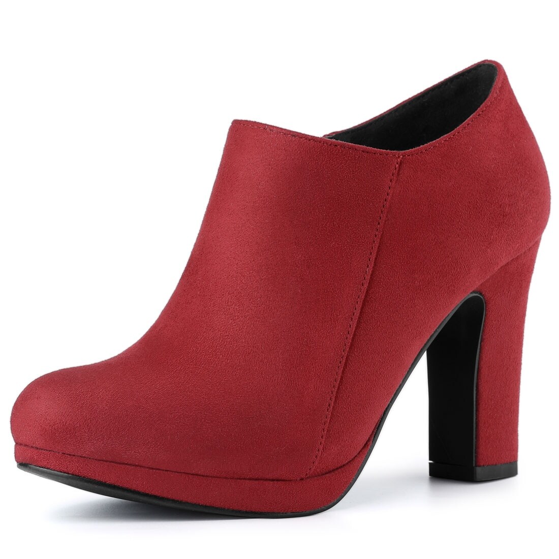 women's chunky heel booties