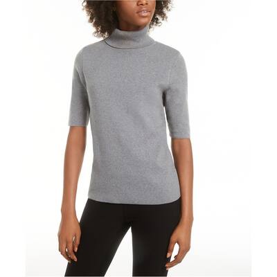 Alfani Womens Ribbed Pullover Sweater,, Grey, Small