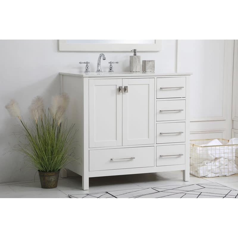 Elegant Lighting VF18836 Irene 36" Free Standing Single Basin Vanity
