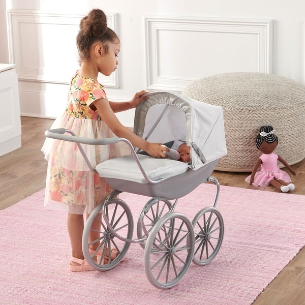 slide 2 of 9, Badger Basket London Doll Pram - Executive Gray