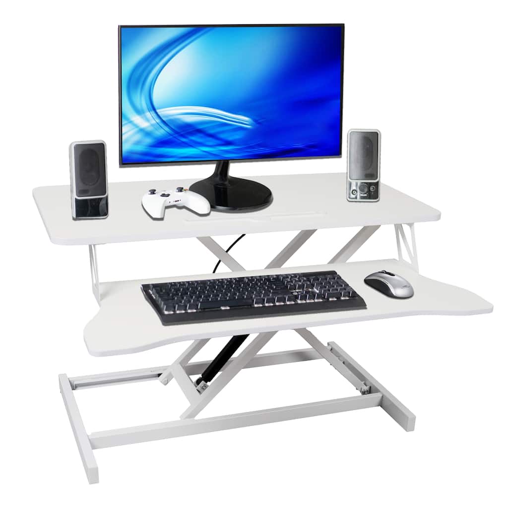 Adjustable Height Standing Laptop Desk,Adjustable Sit to Stand Up Workstation with Keyboard Tray