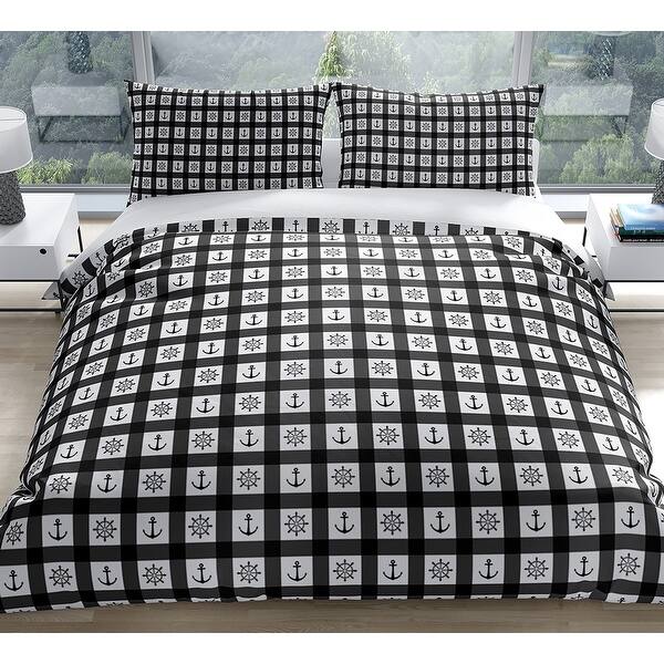 ANCHOR GALORE BLACK AND WHITE Duvet Cover By Kavka Designs Bed Bath