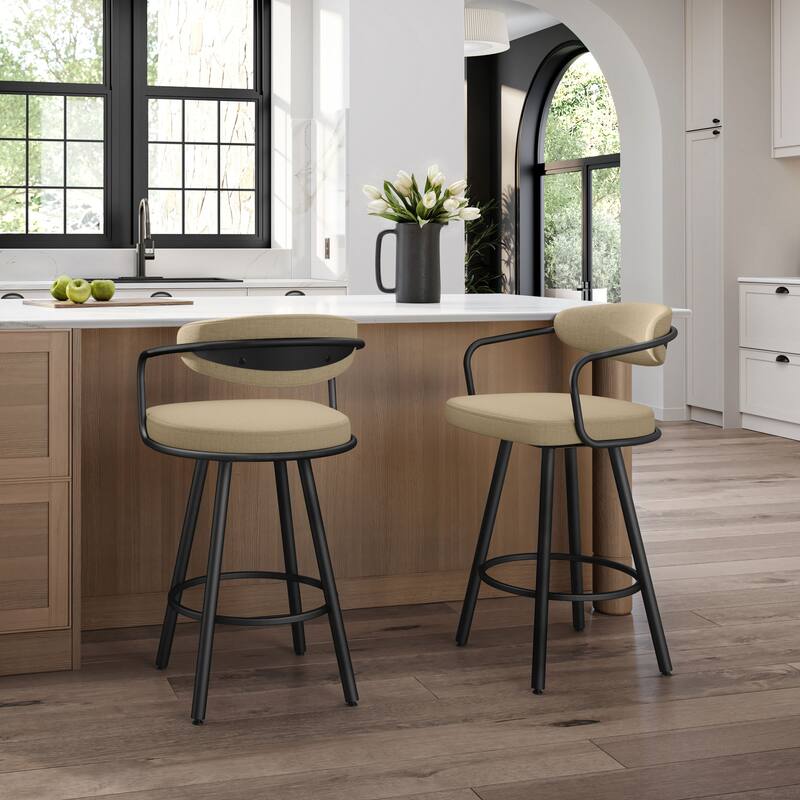 Amisco Ernesto Swivel Counter and Bar Stool with Arms