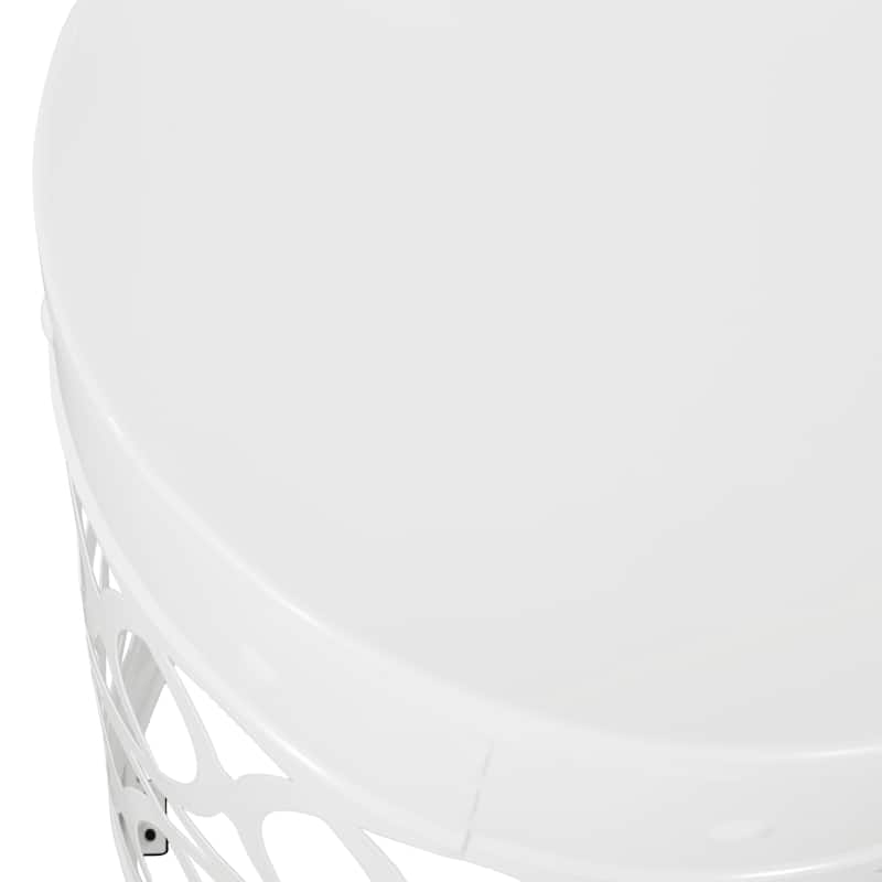 Mellie Outdoor Outdoor Metal Side Tables (Set of 2) by Christopher Knight Home