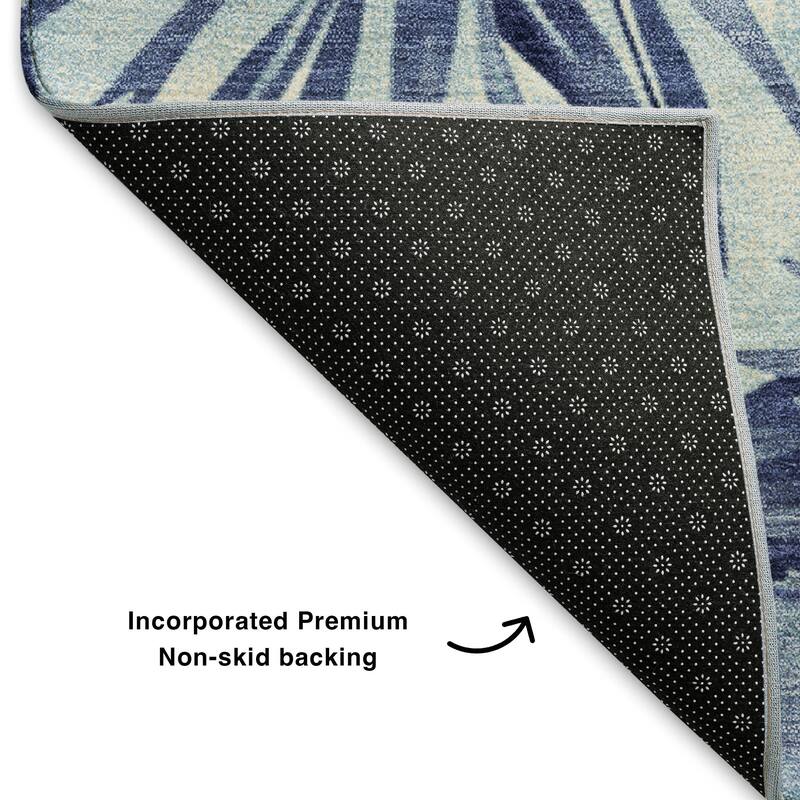 Premium Washable Super Soft Tropical Floral Mayfield Rug