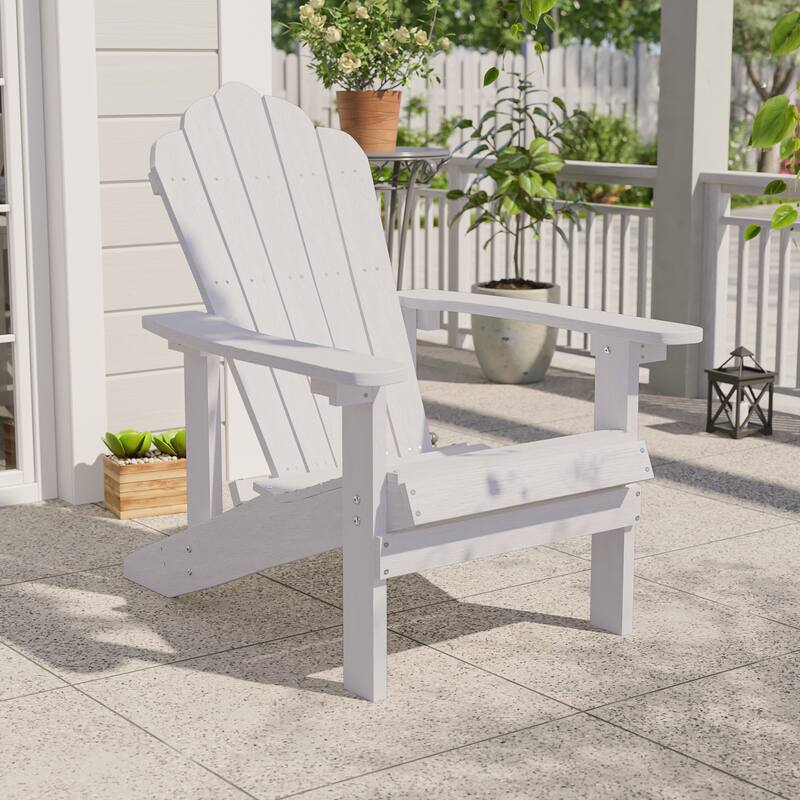 LIVOOSUN Adirondack Patio Chair Fire Pit Chair Weather Resistant - Cream