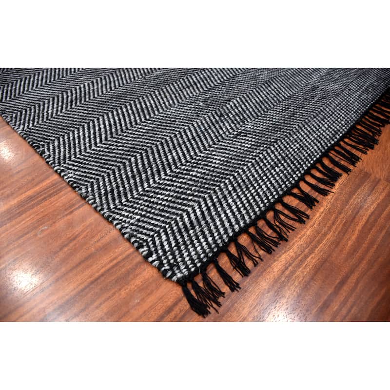 Hand Woven Chloe Design Diamond Flat Weave Wool Traditional Oriental Area Rug