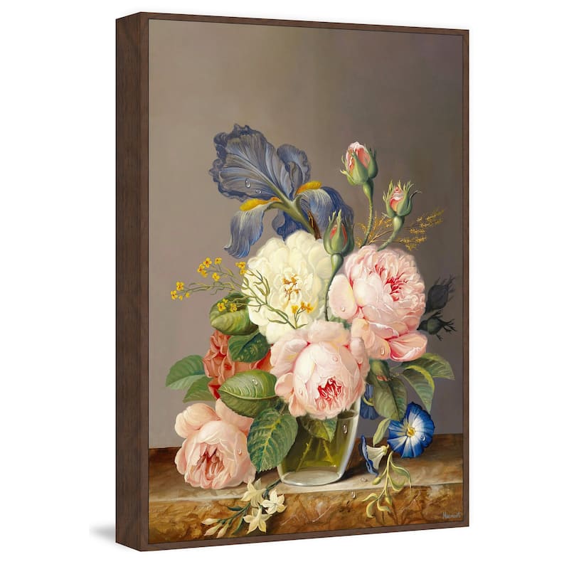 Garden and Flowers Floater Framed Print on Canvas