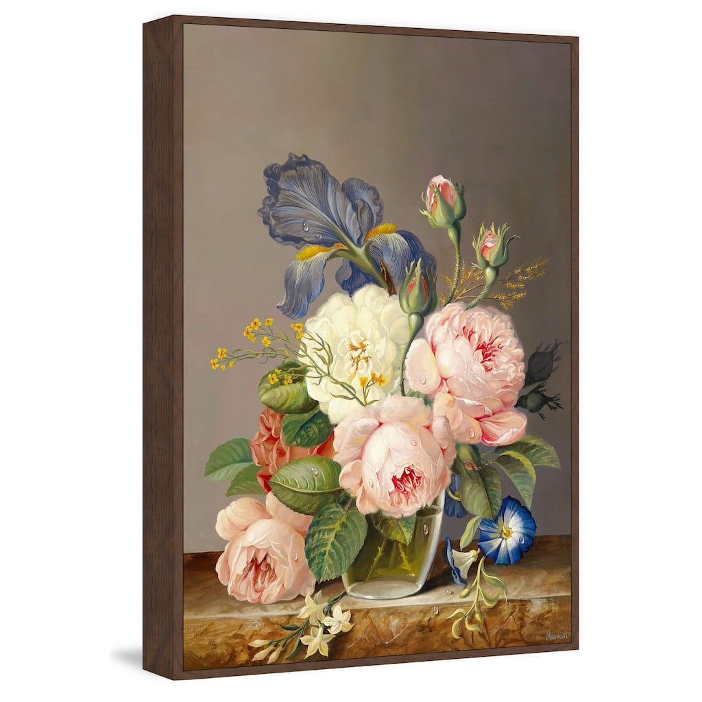Garden and Flowers Floater Framed Print on Canvas