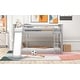 preview thumbnail 7 of 51, Floor Bunk Bed with Convertible Slide and Ladder, Wood Bunk Bedframe with Full-Length Guardrail Space-saving Low Bunk Bed