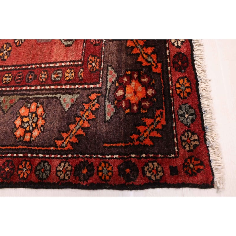 ECARPETGALLERY Hand-knotted Andelz Red Wool Rug - 4'3 x 7'3
