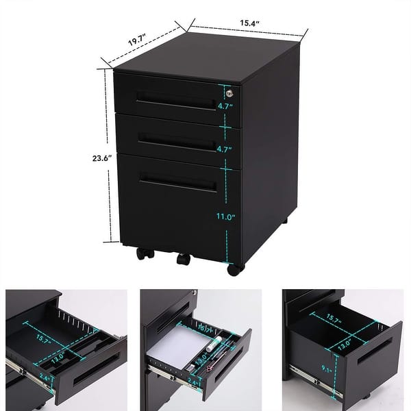Shop Flexispot File Cabinet Underdesk Mobile Pedestal Lockable