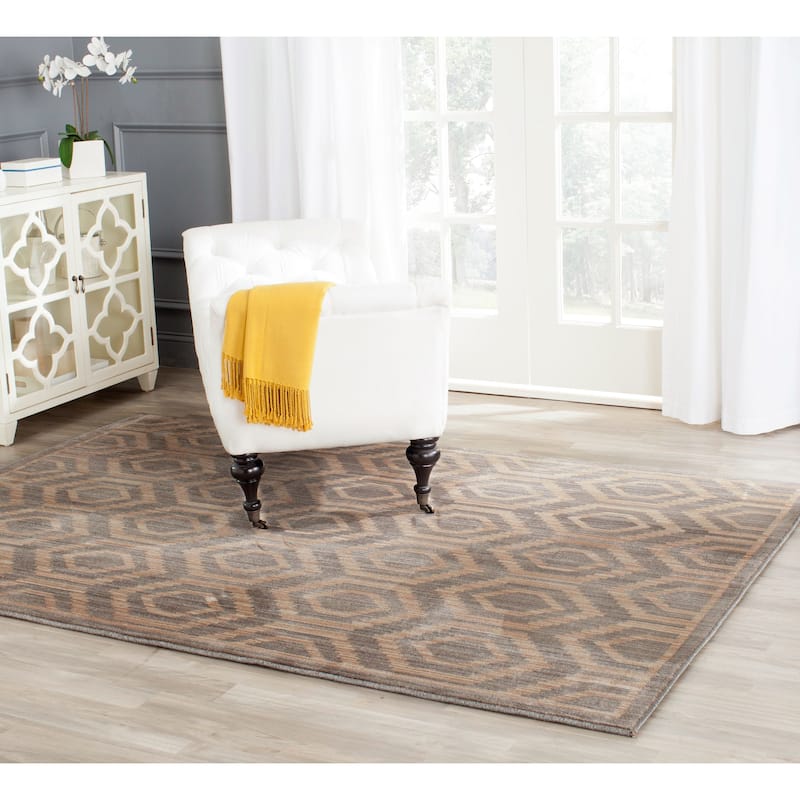 SAFAVIEH Infinity Nuran Modern Polyester Rug - 8' x 10' - Grey/Beige