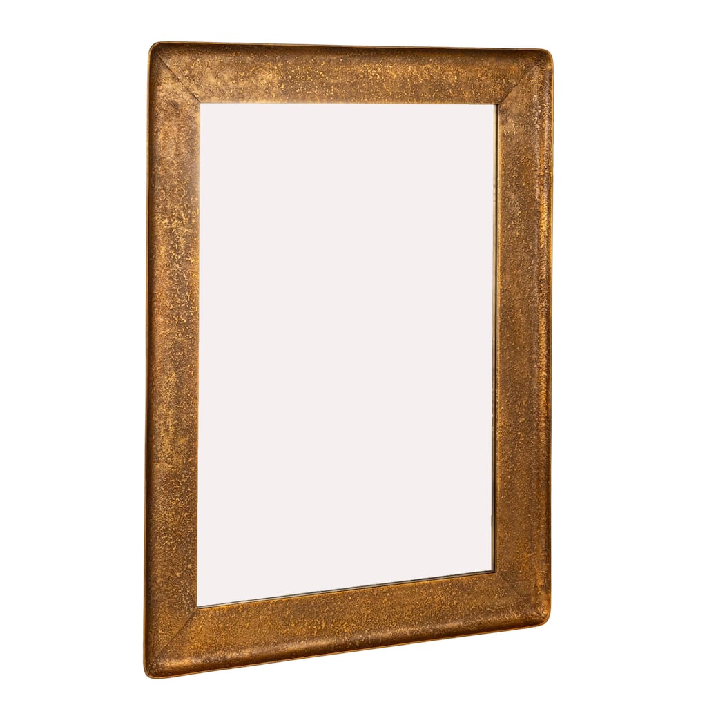 Metal Wall Mirror with Raised Edge Frame - 28.5"L x 1.8"W x 38.0"H