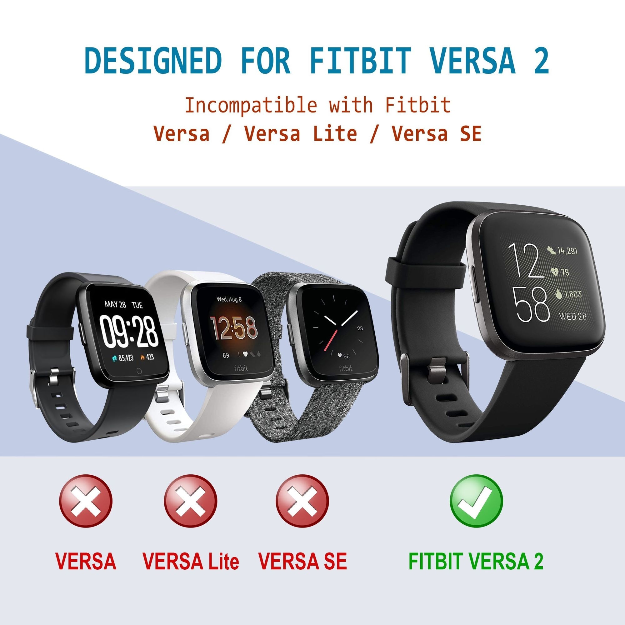 Neige Compatible for Fitbit Versa 2 Screen Protector Case 1 Pack Soft ...