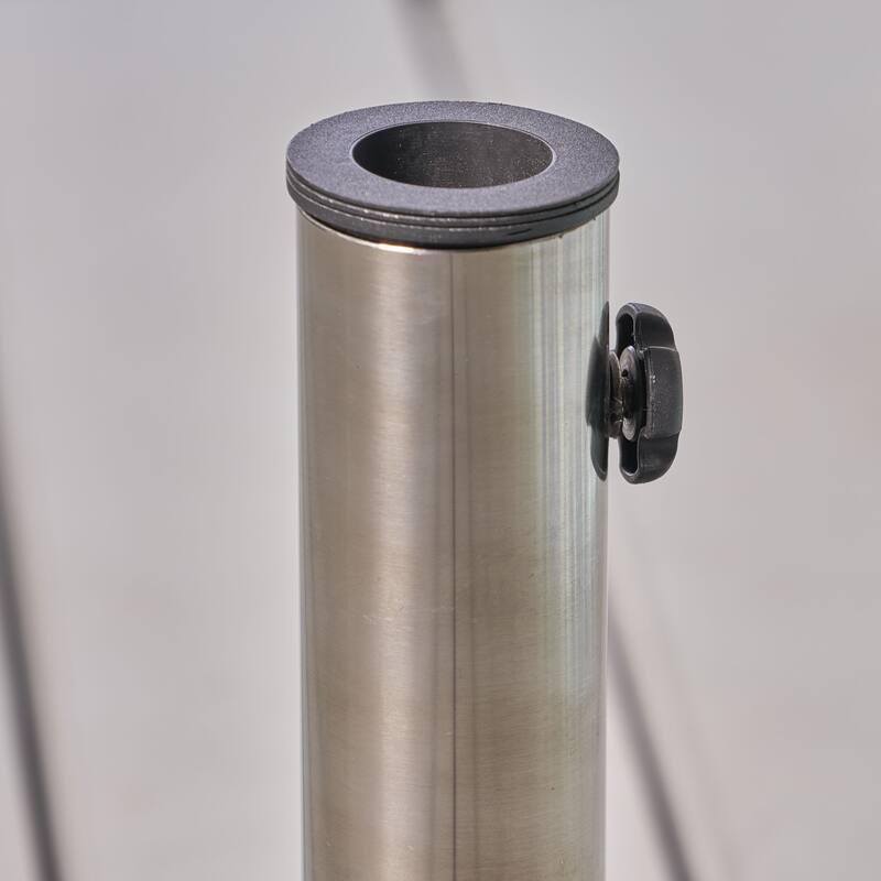 Heavy Concrete Outdoor Umbrella Base with Stainless Steel Collar