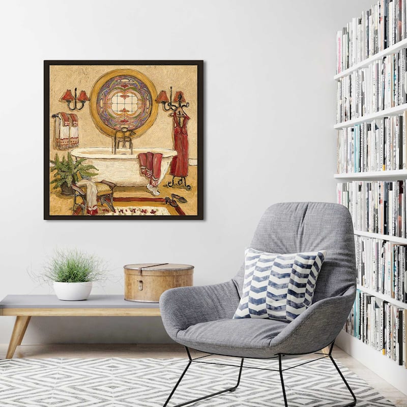 "Art Deco Bath I" Print on Floating Canvas