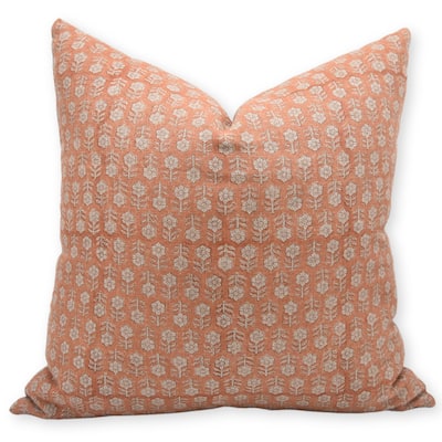 Fabdivine Linen Square Block print pillow Cover