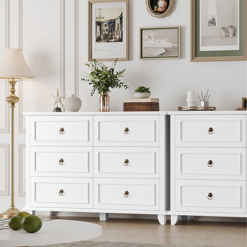 French Country 6-drawer dresser for Bedroom
