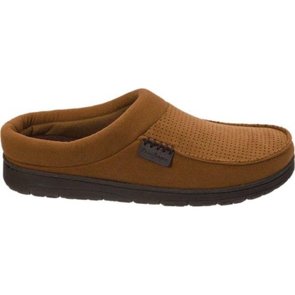 Men's dearfoams perforated microsuede clog slippers clearance