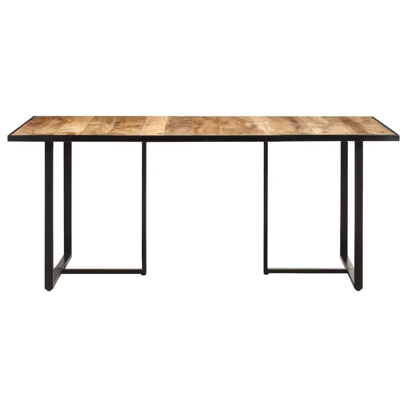 vidaXL Dining Table 70.9" Rough Mango Wood - 70.9" x 35.4" x 29.9"
