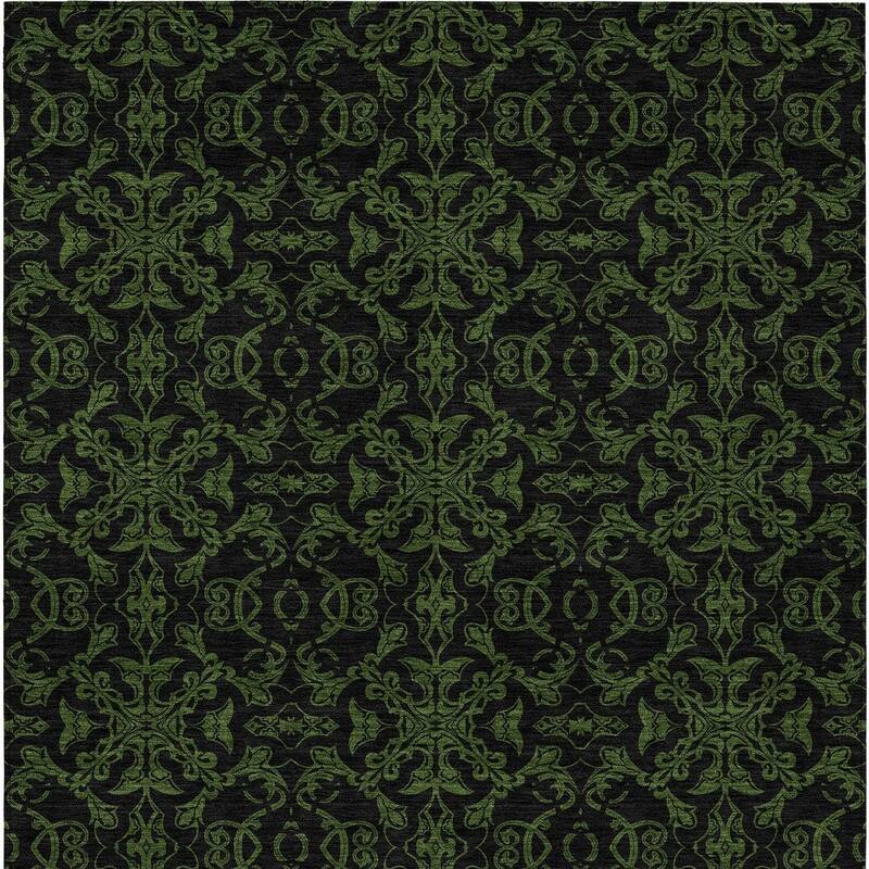 HomeRoots Medallion Transitional Rectangle Outdoor Rug