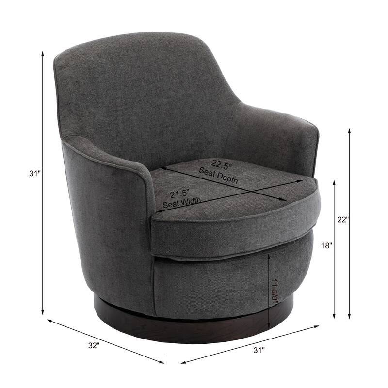 Rosedale Wood-based Swiveling Accent Chair by Greyson Living
