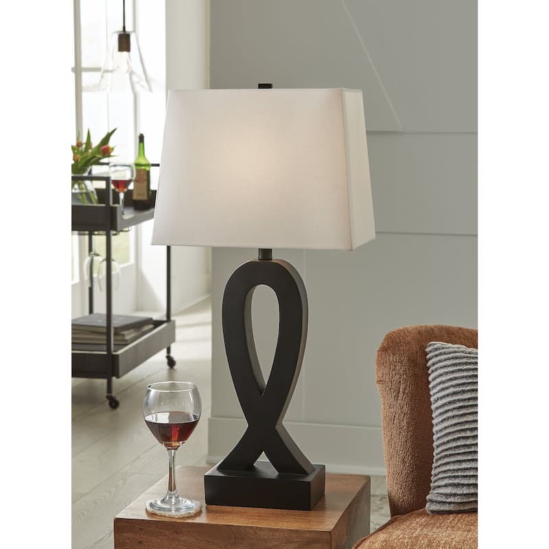 Signature Design by Ashley Markellton Black Table Lamp (Set of 2) - 14"W x 9"D x 29"H