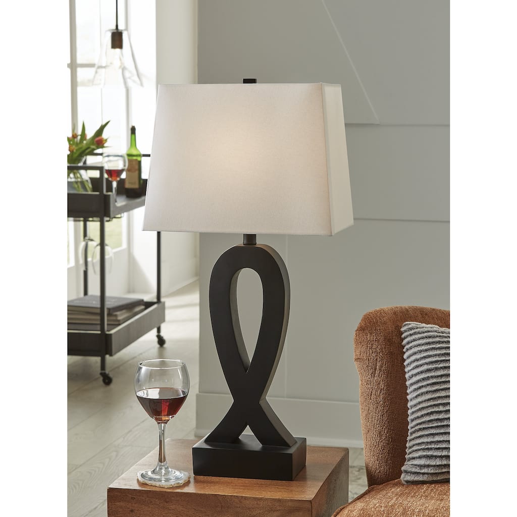 Signature Design by Ashley Markellton Black Table Lamp (Set of 2) - 14"W x 9"D x 29"H