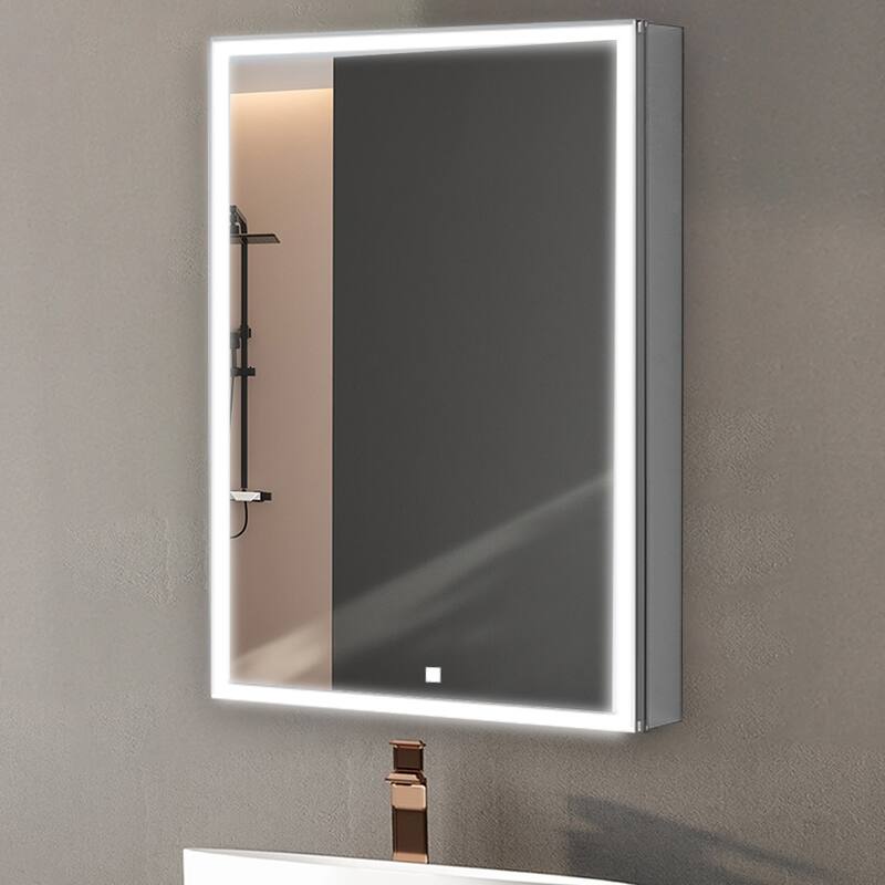 Medicine Cabinet With Light 24W x 30H x 5D Left Hinge - 24"x32"/Left-Hinge
