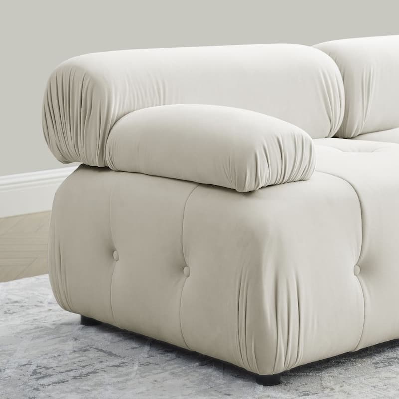 Abrihome Modular Sectional Sofa with Reversible Ottoman