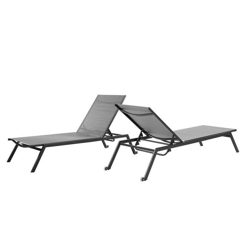 Corvus Torino Adjustable Sling Fabric Patio Chaise Lounge
