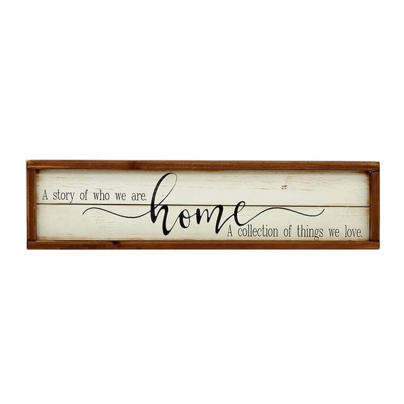 Wood Framed Wall Sign Decor with Quotes